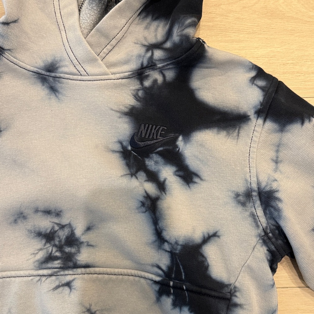 Nike Kids Hoodie - Black and Gray Tie-Dye - Picture 2 of 4